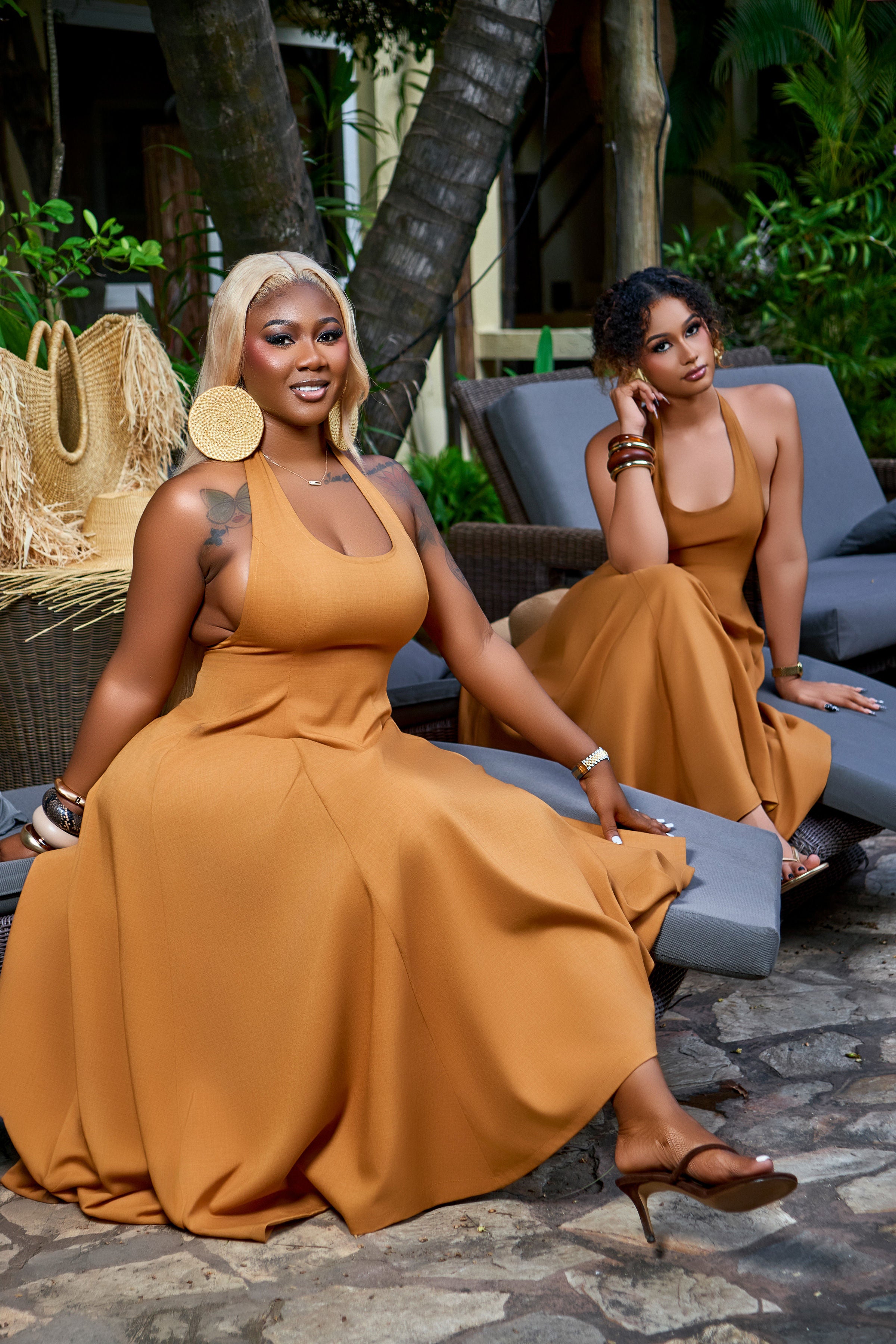 Aria Dress [ Burnt Orange ]